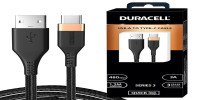 Buy Duracell USB Type C, 3A Braided Sync & Fast Charging Cable