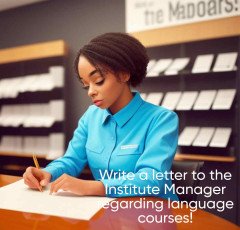 Write a letter to the Institute Manager regarding language courses